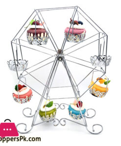 Sweet Treats Ferris Wheel Cupcake Stand Spinning Cupcake Tray - 8 Hold