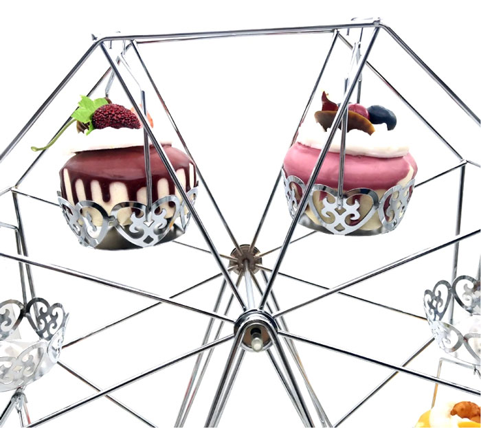 Sweet Treats Ferris Wheel Cupcake Stand Spinning Cupcake Tray - 8 Hold