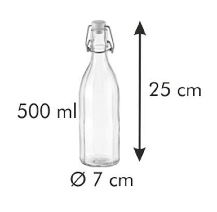Tescoma Line Of The House Square Bottle With Mechanical Cap 500 Ml #895192