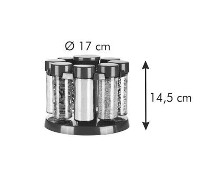 Tescoma Season Spice Jars In Rotating Stand Set 8 Pcs - 657066