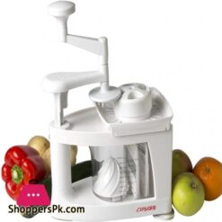 Cuisique Spiralizer The Premium Easy To Use Healthy Courgette Spaghetti Pasta Maker, With Extra 4 Blade Bundle Including - Fruit Slicer, Mandolin, Vegetable Cutter And Juicer - With A Unique 1 Litre Spiral Catcher