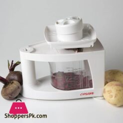 Cuisique Spiralizer The Premium Easy To Use Healthy Courgette Spaghetti Pasta Maker, With Extra 4 Blade Bundle Including - Fruit Slicer, Mandolin, Vegetable Cutter And Juicer - With A Unique 1 Litre Spiral Catcher