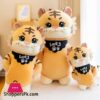 IDSUMR Stand Tiger Plush Toy Soft Tiger Stuffed Toy with Hand Warmer Pillow Dolls for Kids Gift Year of The Tiger Mascot Doll Home Decor(25cm,Yellow)