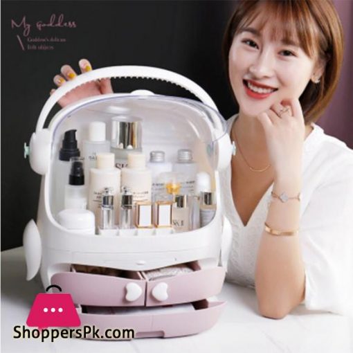 Transparent Penguin makeup organizer, waterproof makeup box, portable, desktop, jewelry and cosmetics storage|Storage Boxes & Bins