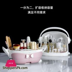 Transparent Penguin Makeup Organizer, Waterproof Makeup Box, Portable, Desktop, Jewelry And Cosmetics Storage|Storage Boxes &Amp; Bins