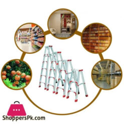 1.2 Mm Thickened Aluminum Alloy Widened Non-slip Design Ladder 4 Step