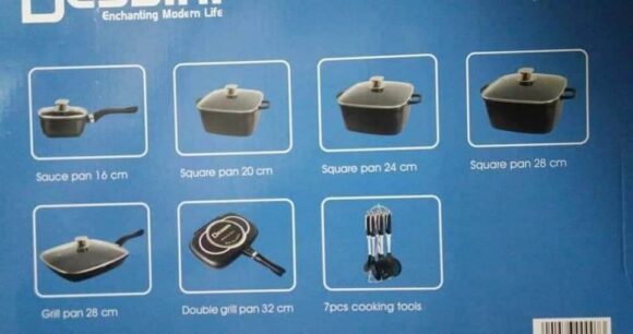 Dessini Die-Cast Cookware Set Non-Stick - 21 Pcs