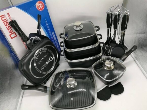 Dessini Die-Cast Cookware Set Non-Stick - 21 Pcs