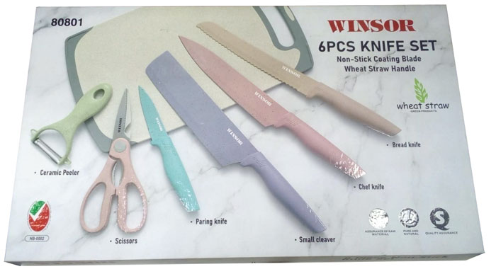 Winsor 6PC NON STICK KNIFE SET - WR80801