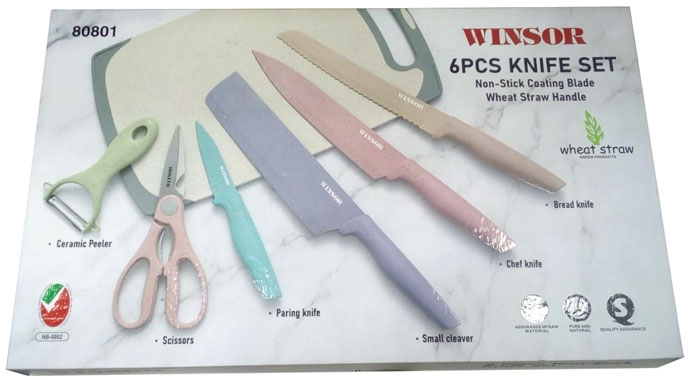 Winsor 6Pc Non Stick Knife Set - Wr80801
