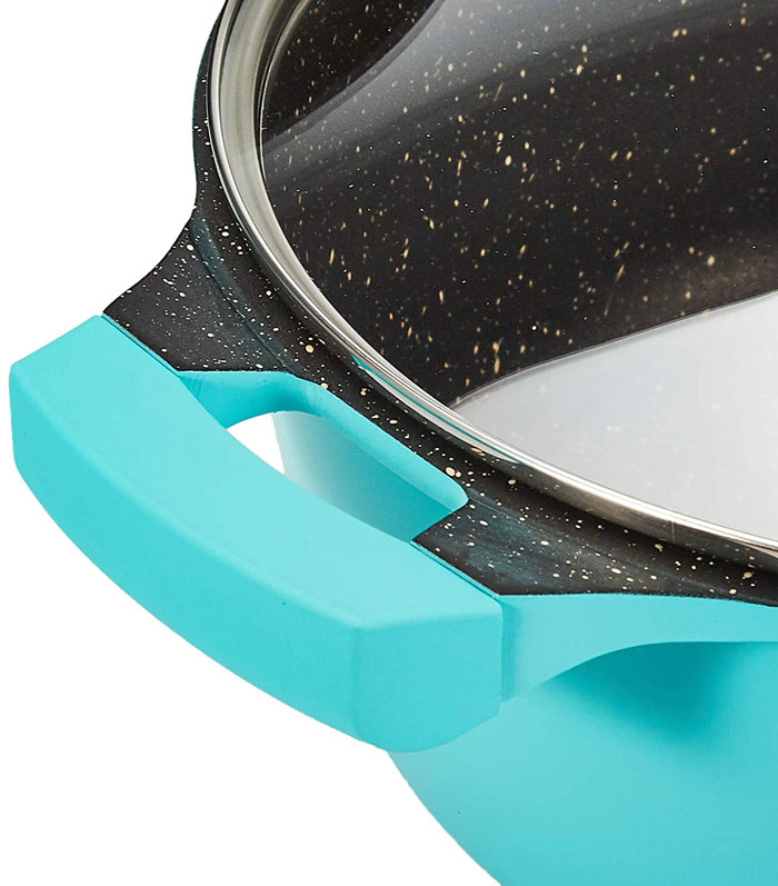 Winsor Cast Aluminum Non-Stick Cookware-Turquoise 9 Pcs