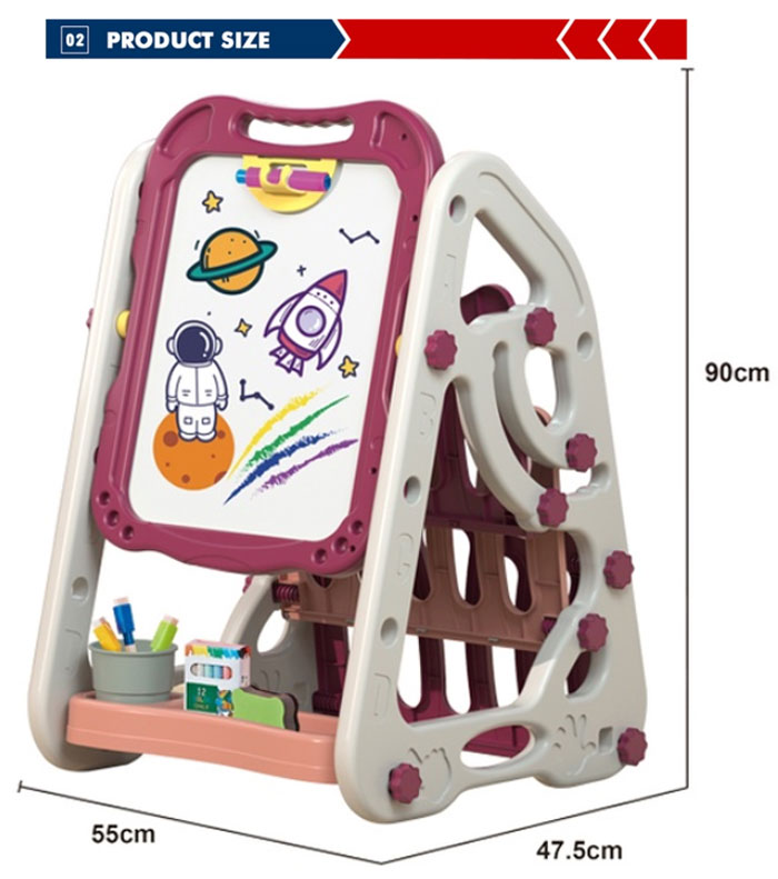 2 In 1 Drawing Board Book Case - Writing - Drawing - Magnetic - 050-26