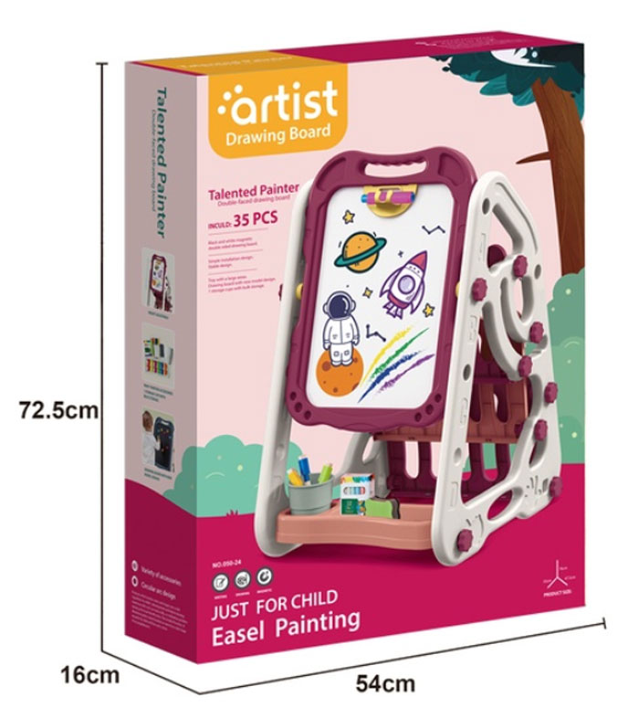 2 In 1 Drawing Board Book Case - Writing - Drawing - Magnetic - 050-26