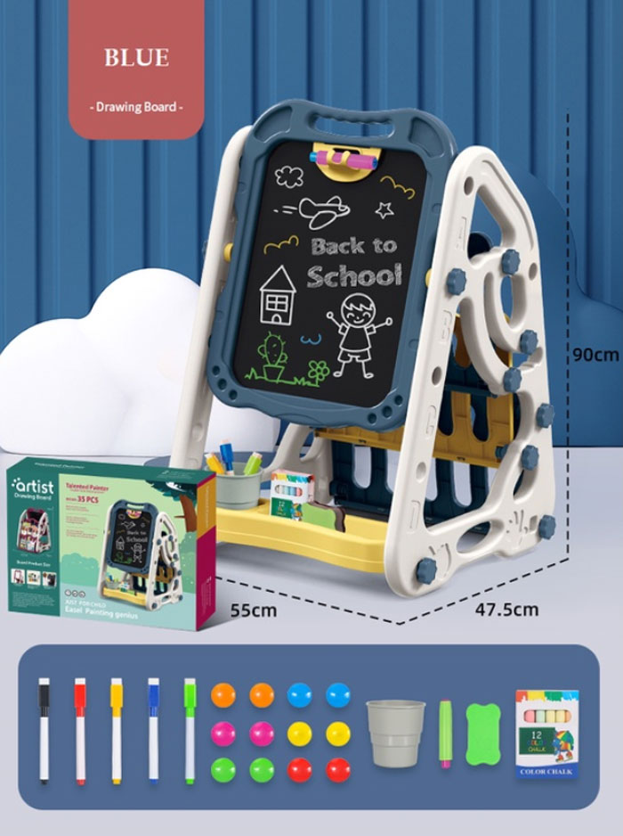 2 In 1 Drawing Board Book Case - Writing - Drawing - Magnetic - 050-26