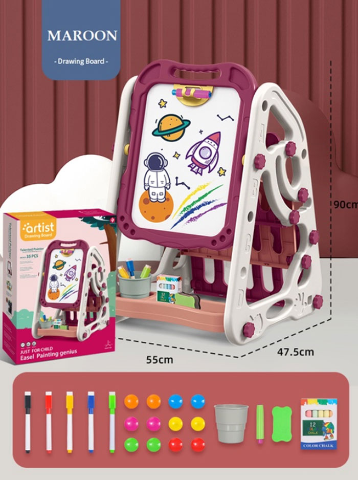 2 In 1 Drawing Board Book Case - Writing - Drawing - Magnetic - 050-26
