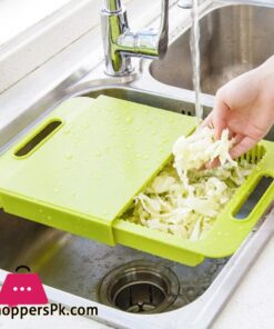 3 In 1 Kitchen sink cutting board removable chopping blocks with drain basket shelf for meat vegetable fruit kitchen accessories|Chopping Blocks