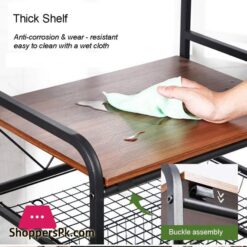 3 Tier Wire Shelving Storage Shelf Microwave Oven Stand Spice Rack Organizer Utility Rolling Cart With Wood Shelves And Metal Wire Baskets For Home Kitchen Storage 9 3 Tier Wire Shelving Storage Shelf Microwave Oven Stand Spice Rack Organizer Utility Rolling Cart With Wood Shelves And Metal Wire Baskets For Home Kitchen Storage