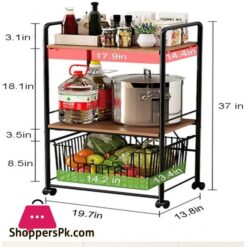 3 Tier Wire Shelving Storage Shelf Microwave Oven Stand Spice Rack Organizer Utility Rolling Cart With Wood Shelves And Metal Wire Baskets For Home Kitchen Storage 11 3 Tier Wire Shelving Storage Shelf Microwave Oven Stand Spice Rack Organizer Utility Rolling Cart With Wood Shelves And Metal Wire Baskets For Home Kitchen Storage