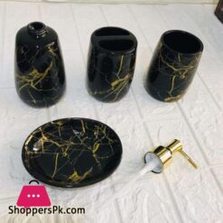 4 Pcs Marble Bath Set 8 4 Pcs Marble Bath Set