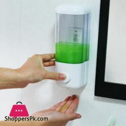 500Ml Bathroom Soap Dispenser Wall Mounted Self Adhesive Shampoo Container Hand Press Clear Liquid Lotion Single Slot Storage|Liquid Soap Dispensers