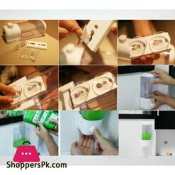 500Ml Bathroom Soap Dispenser Wall Mounted Self Adhesive Shampoo Container Hand Press Clear Liquid Lotion Single Slot Storage|Liquid Soap Dispensers