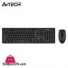 A4Tech 3330NS - NEW ARRIVAL - Wireless Keyboard Mouse Combo Set - 2.4G Wireless - Silent Clicks Mouse - Black