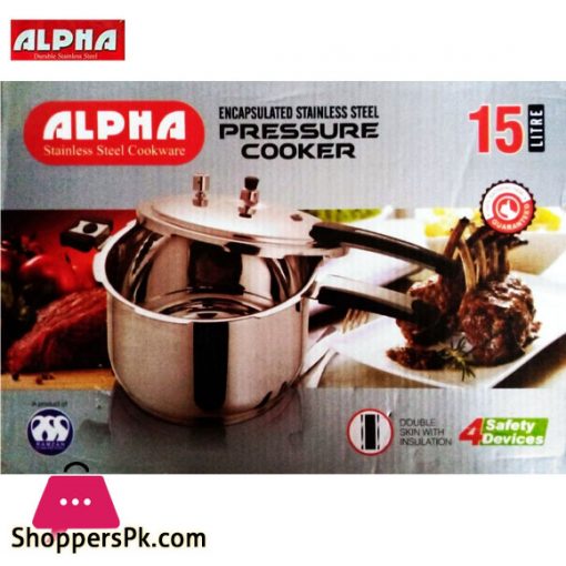 Alpha Stainless Steel Pressure Cooker 15 - Liter