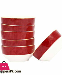 Angela Ceramic Bowl Piyali Set Red MK57