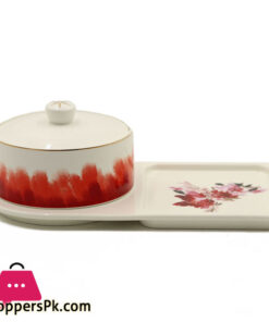 Angela Ceramic Pot With Tray - MK60
