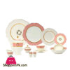 Angela Ceramic Romantic Shape Dinner Set 47 Pcs - 6 Person
