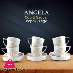 Angela Cup Saucer Set Poppy Biege Mk100