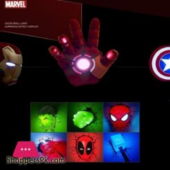 Avengers Series 3D Marvel Led Wall Lamp Living Room Creative Night Light Ironman Hulk Hammer Captain American As Boy'S Gift|Led Night Lights
