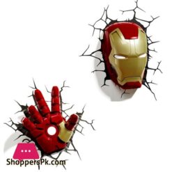 Avengers Series 3D Marvel Led Wall Lamp Living Room Creative Night Light Ironman Hulk Hammer Captain American As Boy'S Gift|Led Night Lights