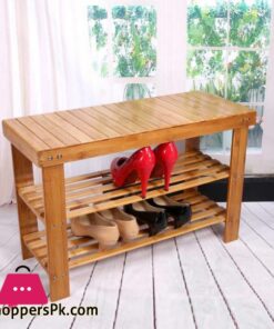 Wooden 2 Tier Shoe Rack