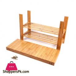 Wooden 2 Tier Shoe Rack
