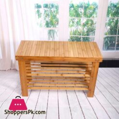 Wooden 2 Tier Shoe Rack