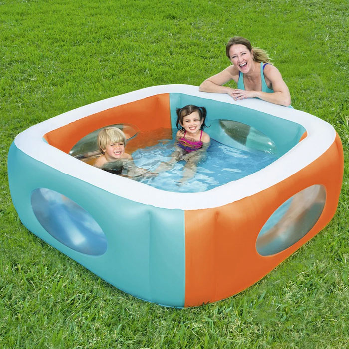 Bestway 51132 Two-Tone Inflatable Kiddie Pool With Windows