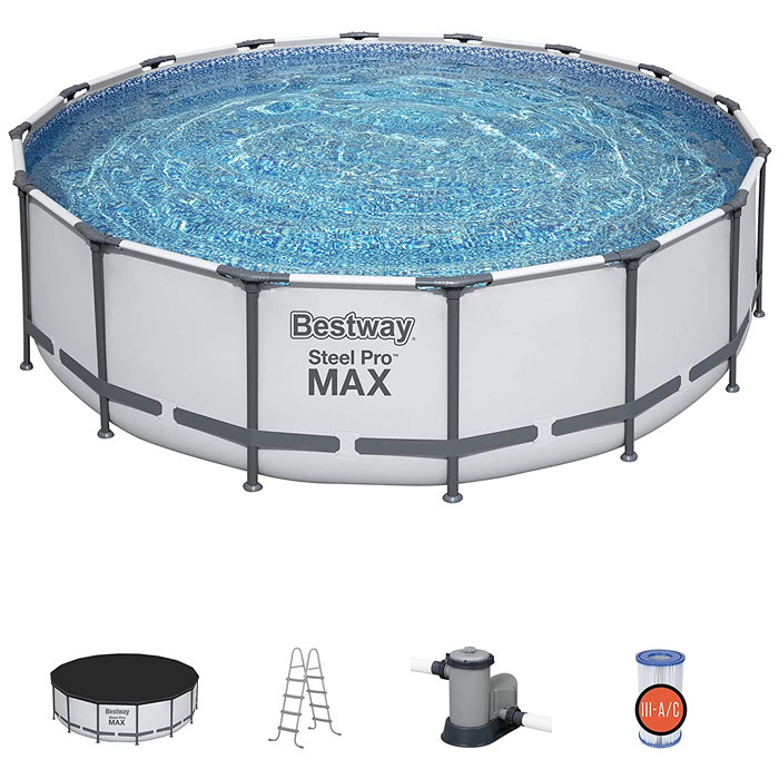 Bestway 5612Z Piscina Fuori Terra Steel Pro Max Da 488 X 122 Cm