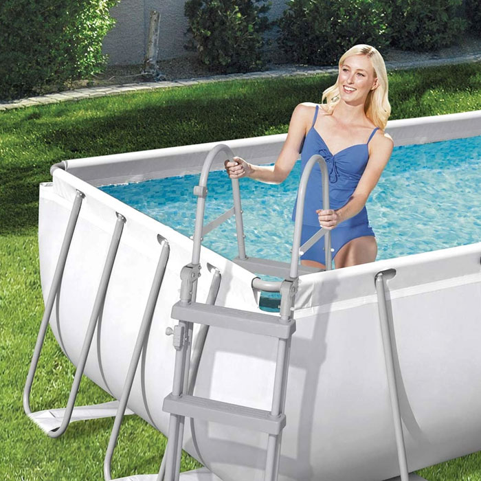Bestway - 56441 Power Steel Above Ground Rectangular Swimming Pool