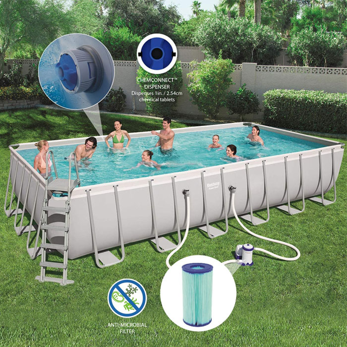 Bestway 56474 Power Steel Above Ground Swimming Pool