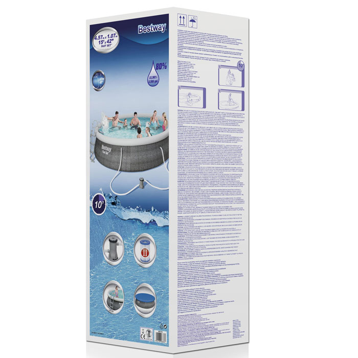 Bestway Fast Set Round Above Ground 4.57Mx1.07M 57372
