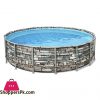 Bestway Power Steel - 56966 Round Bove Ground Pool With Stone Effect 488x122cm