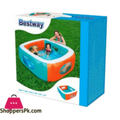 Bestway 51132 Two-Tone Inflatable Kiddie Pool with Windows