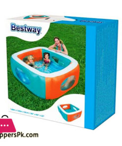 Bestway 51132 Two-Tone Inflatable Kiddie Pool with Windows