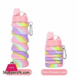 1pcs 500ml Bicycle Foldable Water Bottle Leakproof Cycling Water Drink Bottle Creative Telescopic Portable Outdoor Drinkware Bottle