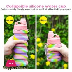 1Pcs 500Ml Bicycle Foldable Water Bottle Leakproof Cycling Water Drink Bottle Creative Telescopic Portable Outdoor Drinkware Bottle