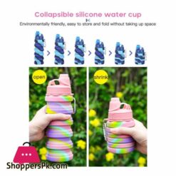1Pcs 500Ml Bicycle Foldable Water Bottle Leakproof Cycling Water Drink Bottle Creative Telescopic Portable Outdoor Drinkware Bottle