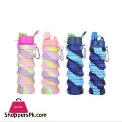 1Pcs 500Ml Bicycle Foldable Water Bottle Leakproof Cycling Water Drink Bottle Creative Telescopic Portable Outdoor Drinkware Bottle