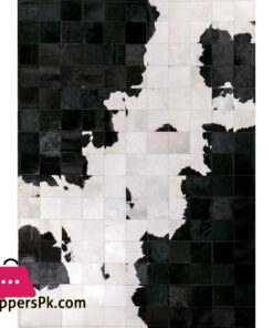 Black And White Holstein Cowhide Hair On Carpet Area Rugs 8 x 10