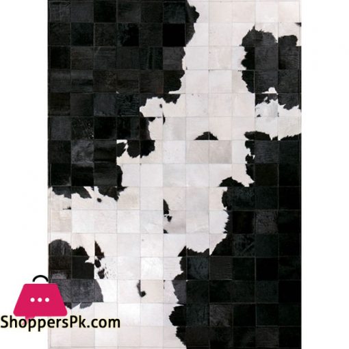 Black And White Holstein Cowhide Hair On Carpet Area Rugs 5 x 8